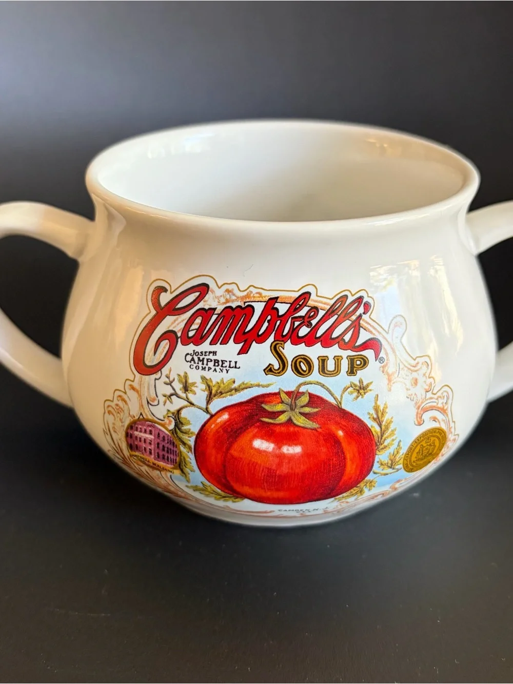 Collectible Campbell's Tomato Soup double-handled mug, Komodo Int'l Corp. 2017